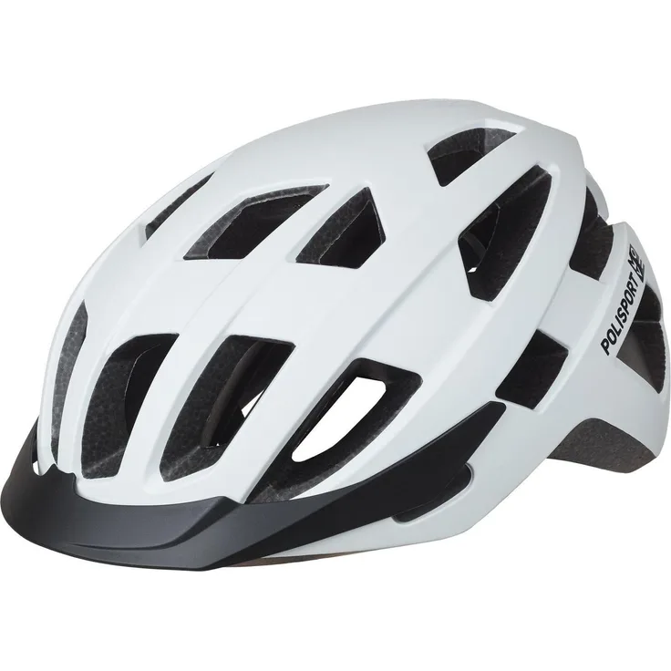 Polisport Cityhelm "City-Move", Twin Shell Konstruktion, weiß matt, Größe M/L, abnehmbares Visier, CE-zertifiziert