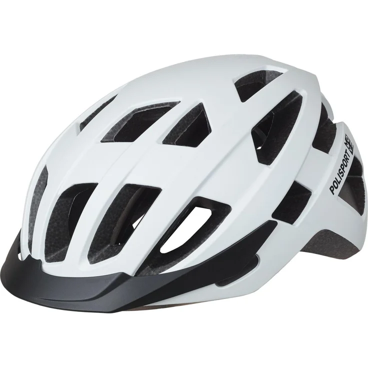 Polisport Cityhelm "City-Move", Twin Shell Konstruktion, weiß matt, Größe M/L, abnehmbares Visier, CE-zertifiziert