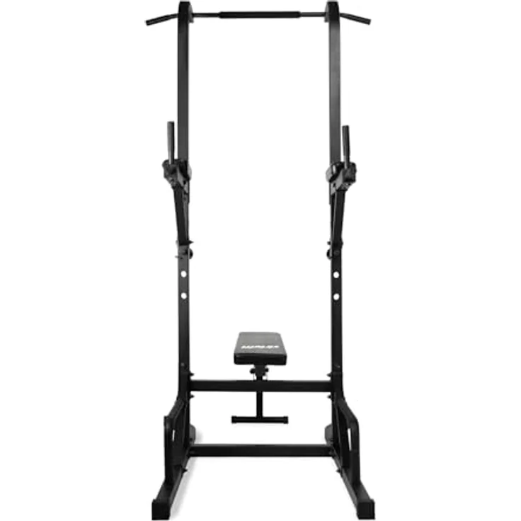 VirtuFit Power Tower Deluxe, Kraftstation mit Dip- und Klimmzugstation, 250 kg maximalem Gewicht und verstellbaren Hantelablagen – Bild 6