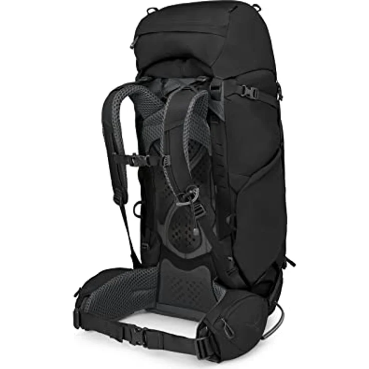 Osprey Kestrel 58 Black L/XL, Wanderrucksack mit AirScape Rückenplatte – Bild 4