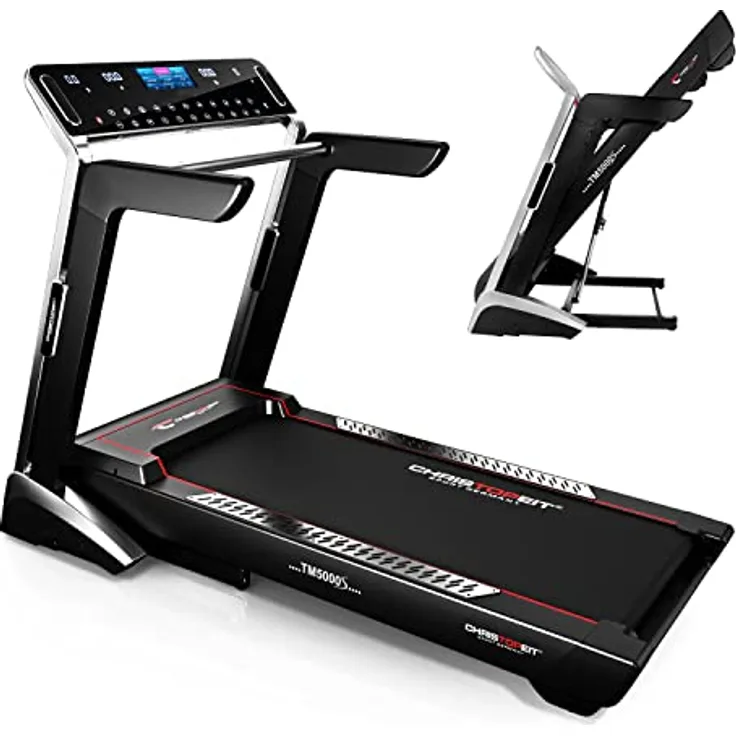 Christopeit Sport Elektrisches Laufband TM 5000S – Heimtrainer klappbar - Steigungsverstellung – bis 22km/h - Bluetooth
