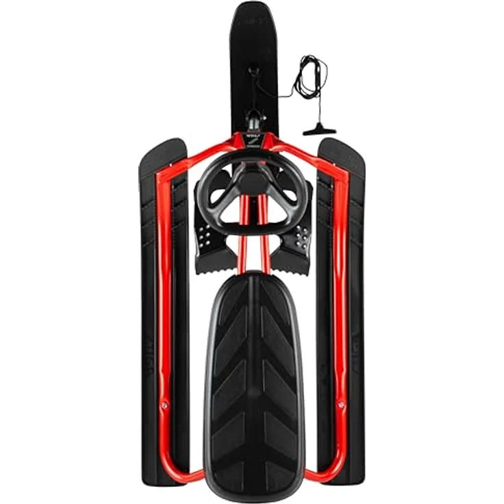 STIGA Snowracer Iconic - Robuster Lenkschlitten für Kinder ab 5 Jahren mit Stahlrahmen, Bremse und Zugseil, Max. Belastung 80 kg - Ideal für Winterspaß, Blau – Bild 3