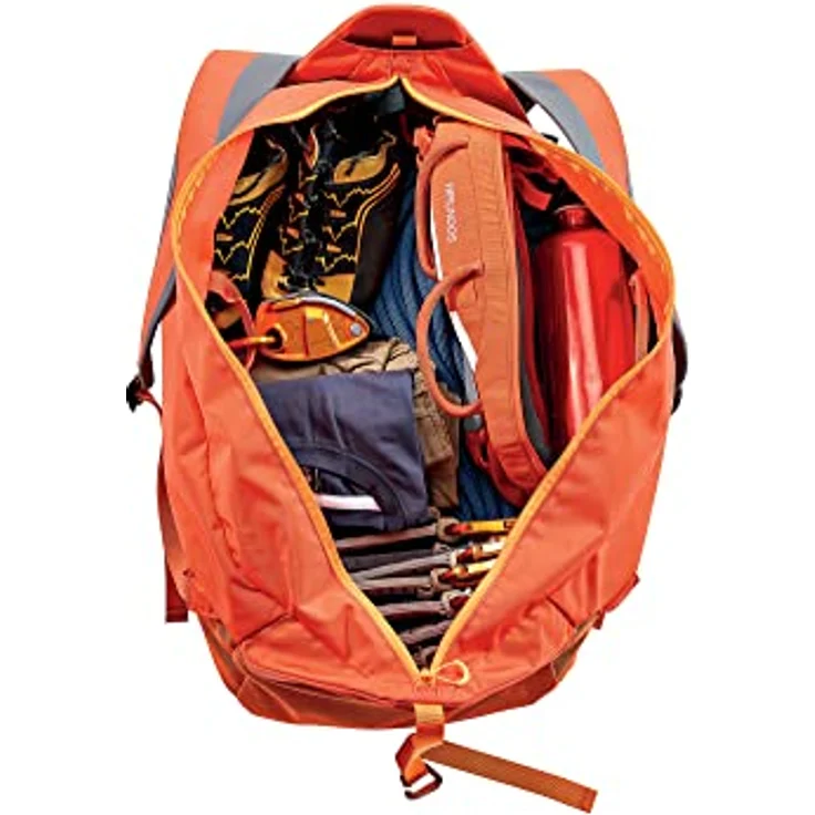 PETZL Seilsack KLIFF, 36 Liter Volumen für bis zu 100 m Seil, Grau, Unisex, mit abnehmbarer Seilplane und schaumstoffgepolsterten Schulterträgern – Bild 4