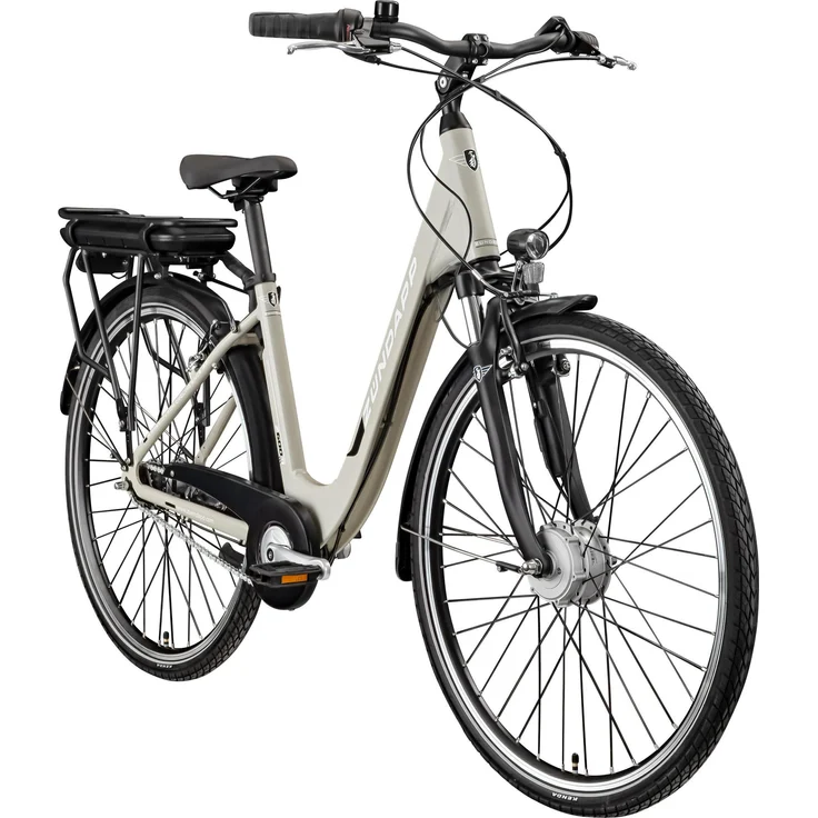 Zündapp Z600 City E Bike Damen, 28 Zoll Elektrofahrrad mit 7 Gang Nabenschaltung, 250 W Motor und 536,5 Wh Akku, kieselgrau, für Körpergröße 150 - 165 cm