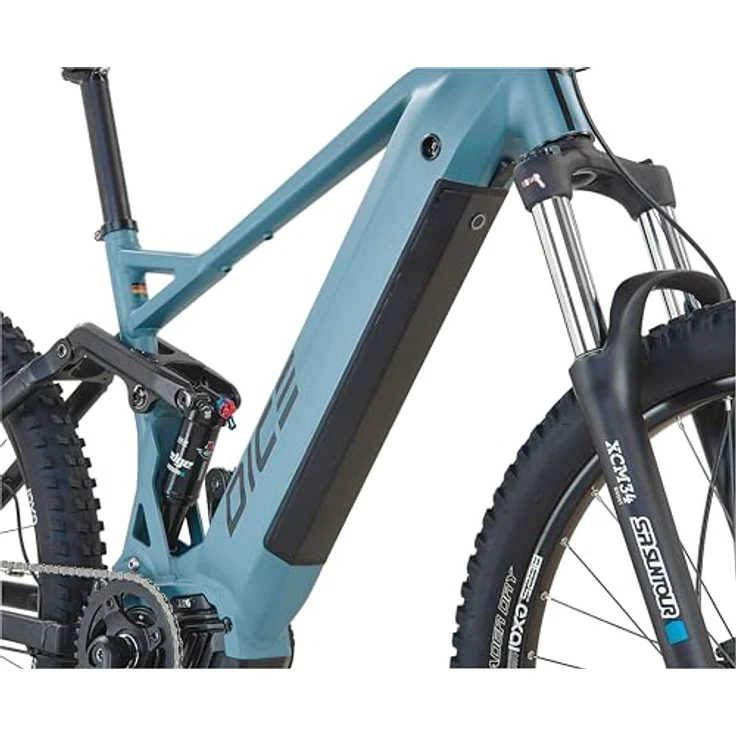 Prophete DICE 4.0 Full-Suspension E-MTB 27,5" – AEG 48V Mittelmotor 250W, bis 160 km Reichweite, Shimano Cues 10-Gang, Suntour Federgabel, Hydraulische Scheibenbremsen, MTB Memory Sattel, Grau/Schwarz – Bild 5