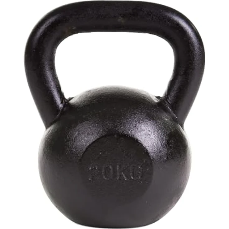 Sport-Thieme Kettlebell, 20 kg, aus Gusseisen mit rutschfesten Griffen, schwarz – Bild 2