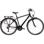 KROSS Trekkingrad Trans 1.0, 28" schwarz, 21 Gang Kettenschaltung, V-Brakes, Aluminiumrahmen mit Innenkabelführung