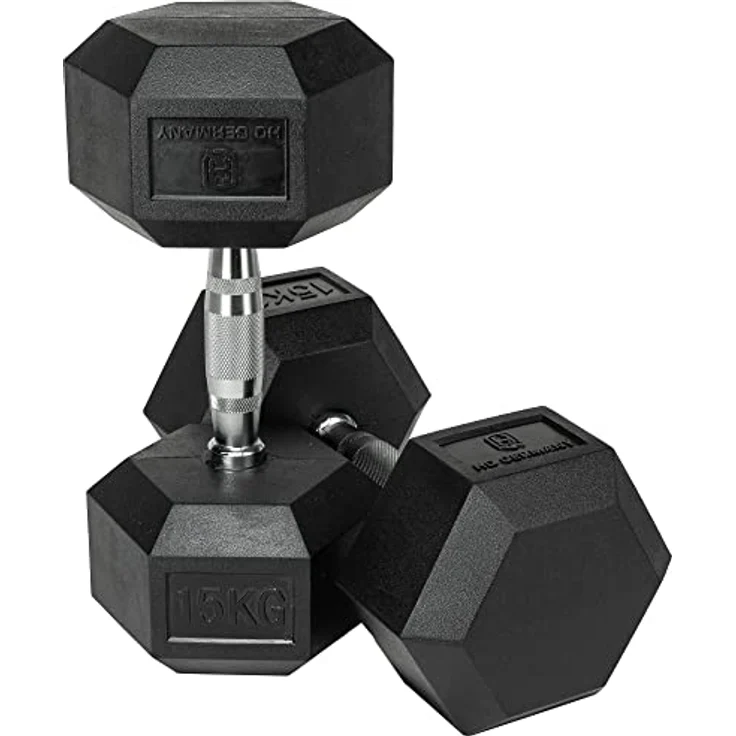 HQ Germany® Hexagon Hanteln | 2.5-37.5kg | Starter-Sets | ±1,5% Gewichtstoleranz, Gewicht:2x 15KG – Bild 1