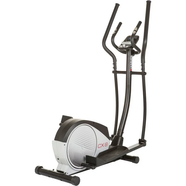 Hammer Crosstrainer-Ergometer CX8 BT, 16 kg Schwungmasse, 18 Fitnessprogramme, 16 Widerstandsstufen, Bluetooth und USB-Anschluss
