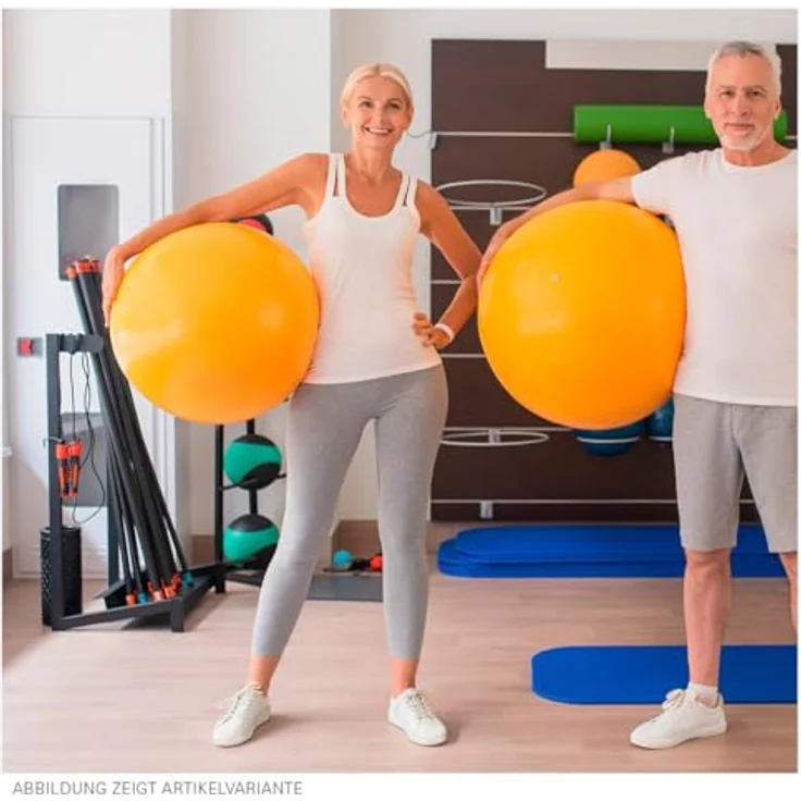 PEZZI Gymnastikball, ø 42 cm, robust und latexfrei, belastbar bis ca. 400 kg, ideal für Training und Büro – Bild 4