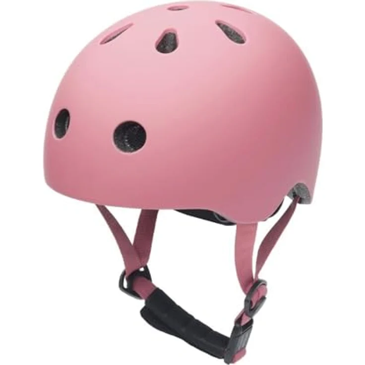 Trybike Retro-Helm, Velohelm für Kinder, Größe XS (45-51 cm), Vintage-Mattrosa, leicht und verstellbar – Bild 2