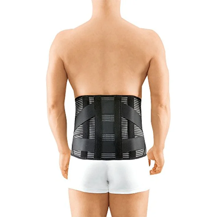 medi Lumbamed Stabil Lumbalstützorthese | Rückenorthese | Herren Damen Unisex | in kurzer Ausführung - 26 cm | Schwarz | Größe IV | mit Lumbalpelotte zur Unterstützung und Stabilisierung – Bild 1