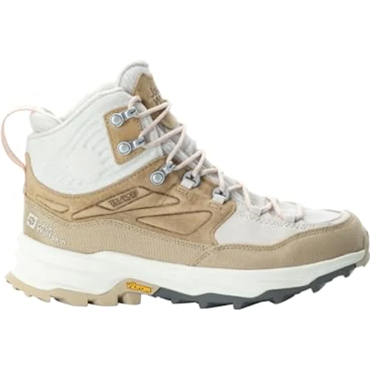 Jack Wolfskin Cyrox Texapore Mid W, Damen Wanderschuhe, atmungsaktiv und wasserdicht, Beige – Bild 1