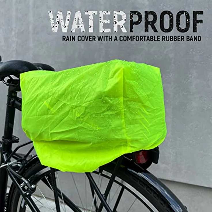 Wozinsky Bike Pannier Rack Bag WBB22BK, 9L mit Schultergurt und Regenschutz, schwarz – Bild 5