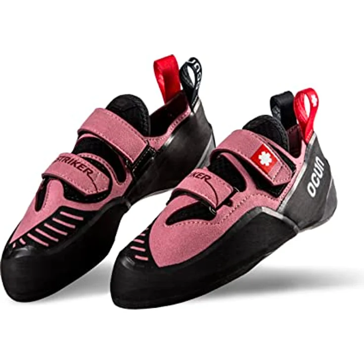 Ocun Striker QC, Herren Kletterschuhe für Einsteiger und Fortgeschrittene, rosa, mit elastischer Zunge und zwei Klettverschlüssen – Bild 4