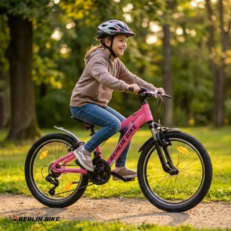 Berlin Bike Kinderfahrrad 20 Zoll MTB, Aluminiumrahmen, 21-Gang-Kettenschaltung, orange – Bild 11