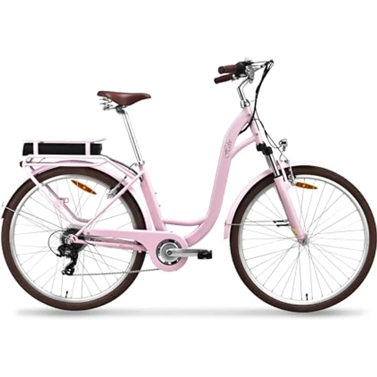 VecoCraft HEBE E-Bike Elektrofahrrad| ebike Damen 28 Zoll| 7-Gang-Schaltung | Ananda Hinterer Motor 250W | EU-konformes für ebike Herren und e Bike Damen in urbanem Schwarz – Bild 1