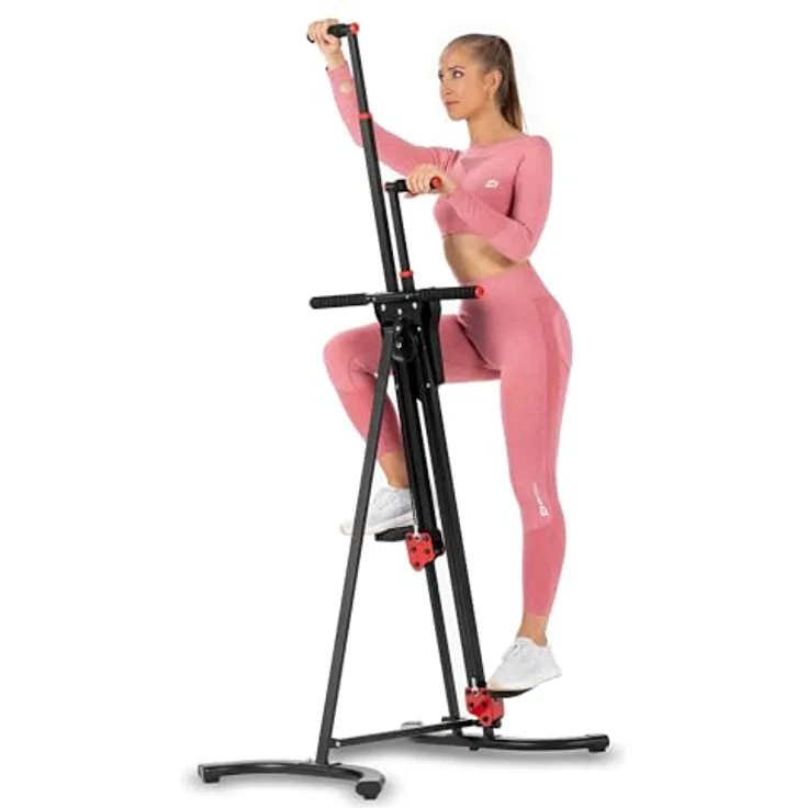 Hop-Sport 2in1 Stepper & Vertical Climber - Anti-Rutsch Vertical Climber Stepper klappbar und verstellbar, ideal für Ganzkörpertraining und Homegym