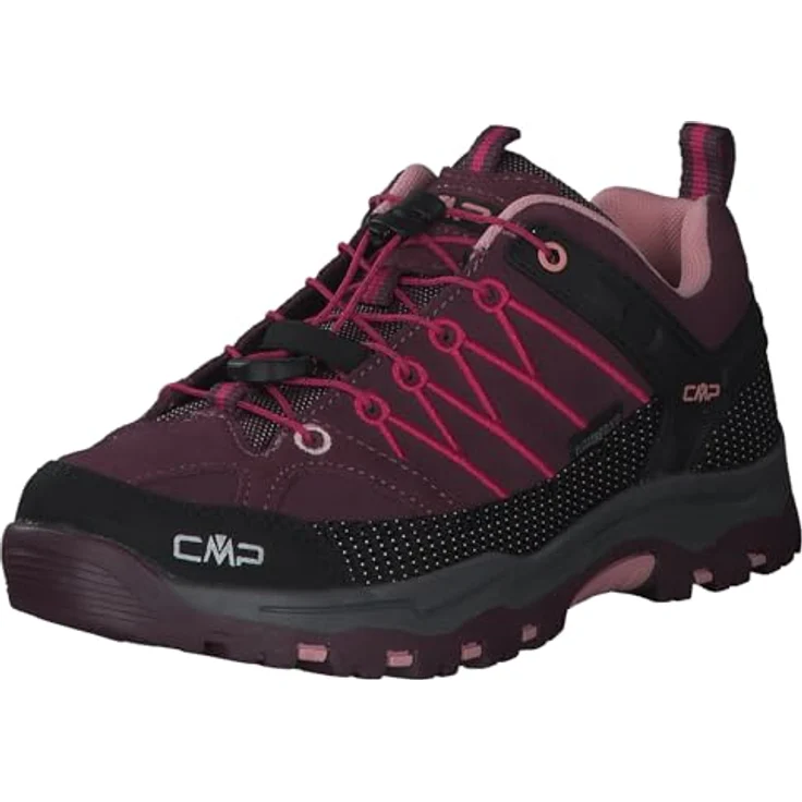 CMP KIDS RIGEL LOW TREKKING SHOES WP, wasserdichte Wanderschuhe für Kinder mit Schnellverschluss und profiliertem Gummi-Sohle – Bild 1