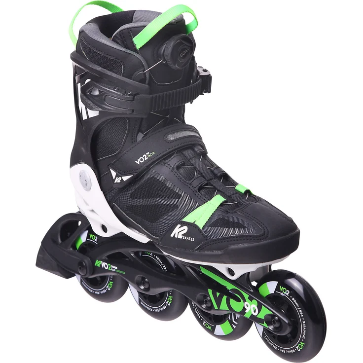 K2 Skates Inline-Skates VO2 90 BOA M, Herren Roller-Skates mit 90 mm Rollen, Größe 44,5