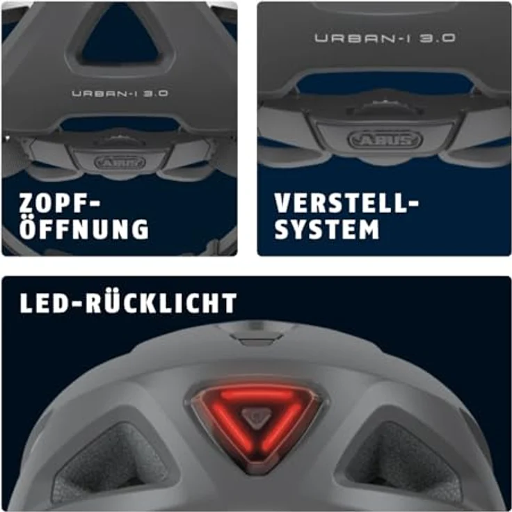 Abus Helm Urban-I 3. 0 - Titan 61 - 65 cm – Bild 6