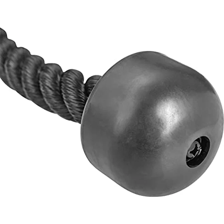 Bad Company Nylon Trizep-Seil/Tau inkl. Drehgelenk für Trizeps- und Bizeps-Training am Seilzug I BC-19, sportlich robustes Nylon, schwarz – Bild 3