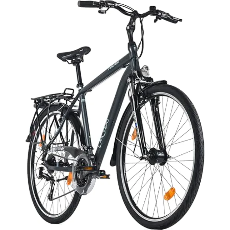 DACAPO Trekkingrad Herren Firenze 200, 28'' mit 24 Gängen, RH 53 cm, V-Brakes, Anthrazit