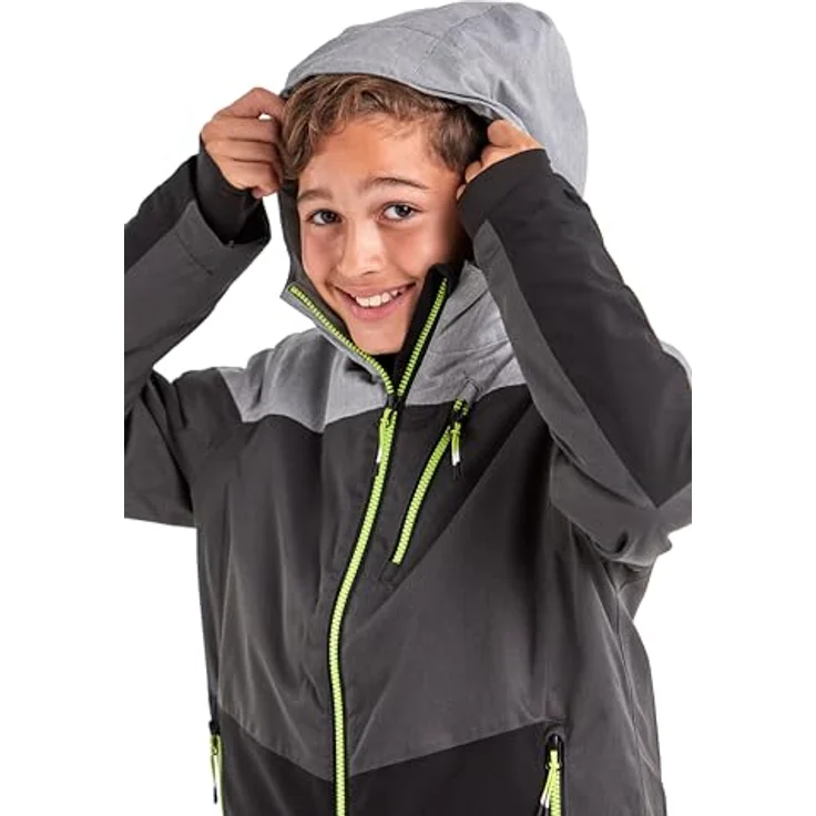 Killtec KSW 161 BYS Skijacke, wasserdicht und atmungsaktiv mit Fleece-Fütterung, graumelange/antrahmelange – Bild 5