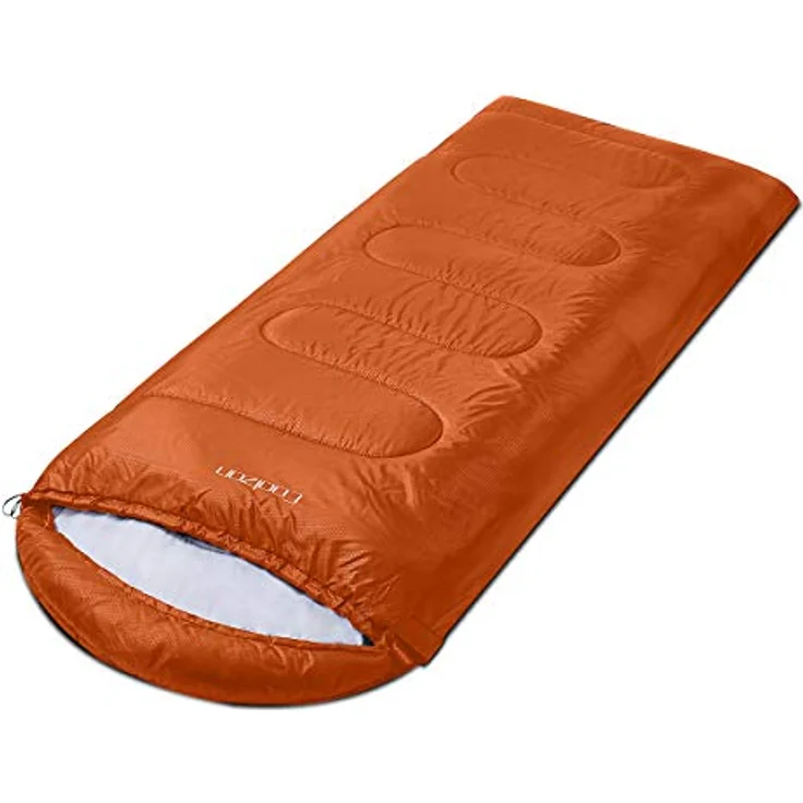 Coolzon Camping-Schlafsack, 3-4 Jahreszeiten, ultraleicht, weich, dick und warm mit Kompressionssack, für Erwachsene, kleine Größe – Bild 3