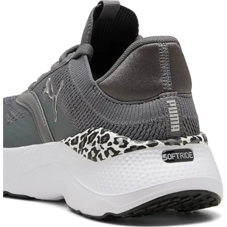 PUMA Damen SOFTRIDE MAYVE Animal WNS Straßenlaufschuh, Cool Dark Gray Black Silv, mit SOFTFOAM+ Dämpfung und Animal-Print-Design – Bild 2