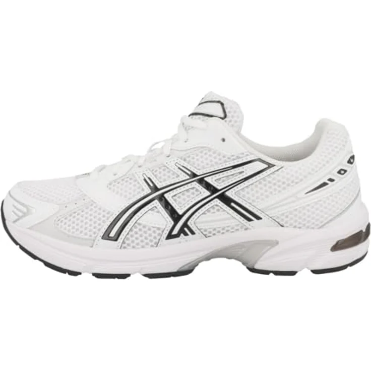 Asics Gel-1130 Laufschuhe für Herren, white/black, Größe 46, mit strapazierfähigem Obermaterial und Gummisohle für optimalen Halt – Bild 1