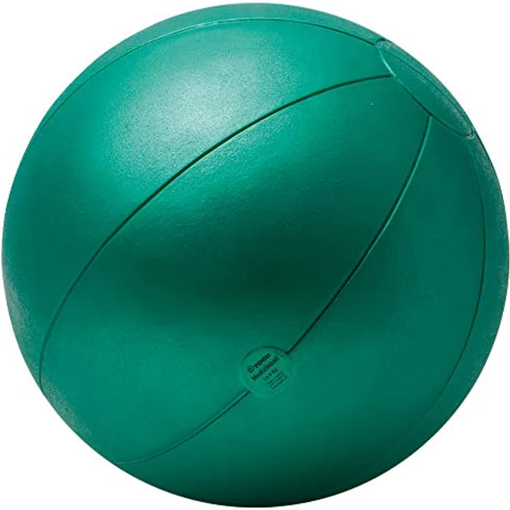 TOGU Medizinball Fitnessball Gewichtsball Rehaball aus Ruton 34 cm, 4 kg, GRÜN