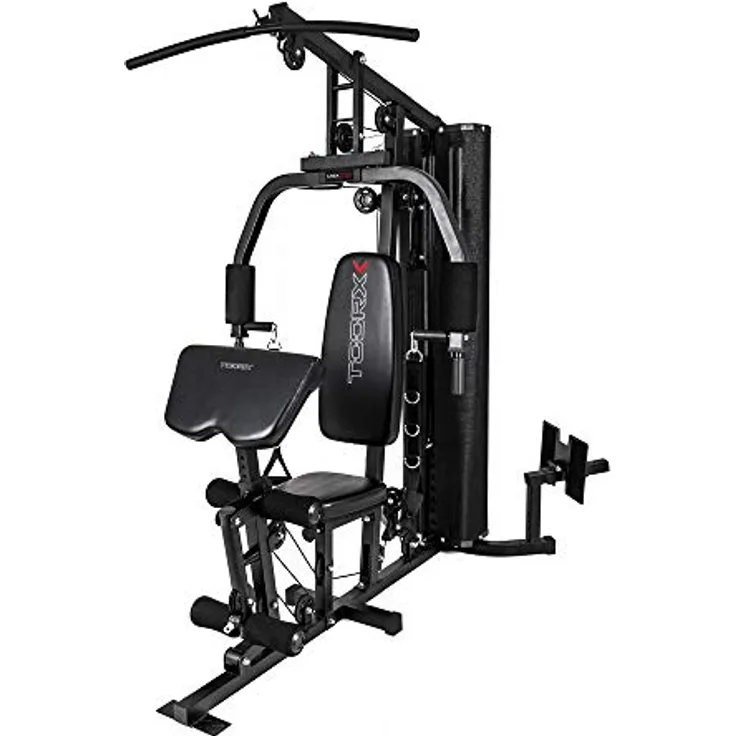 Toorx Fitness MSX-50 Home Gym mit Leg Press, kompakte Kraftstation mit 70-kg-Gewichtsstapel und verstellbarem Sitz