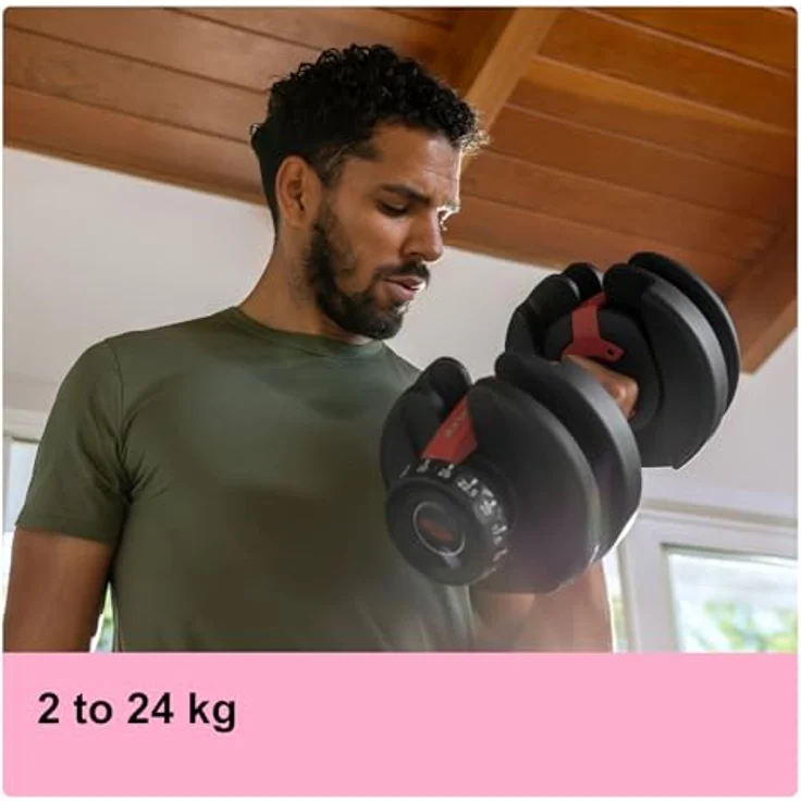 Bowflex Unisex Adult Selecttech 552i Hantel, Schwarz/Rot,Einheitsgröße EU – Bild 2
