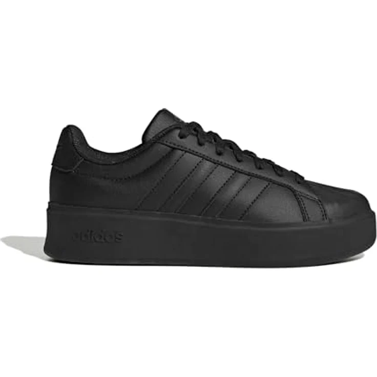 Adidas Streettalk Bold Sneakers Damen, Synthetikleder mit Gummi-Cupsohle und regulärer Passform, schwarz – Bild 2