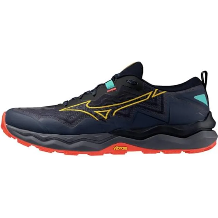 Mizuno Wave Daichi 9, Trailrunning-Schuhe mit MIZUNO ENERZY FOAM und Vibram Megagrip, Grau EU 42 1/2 für Herren