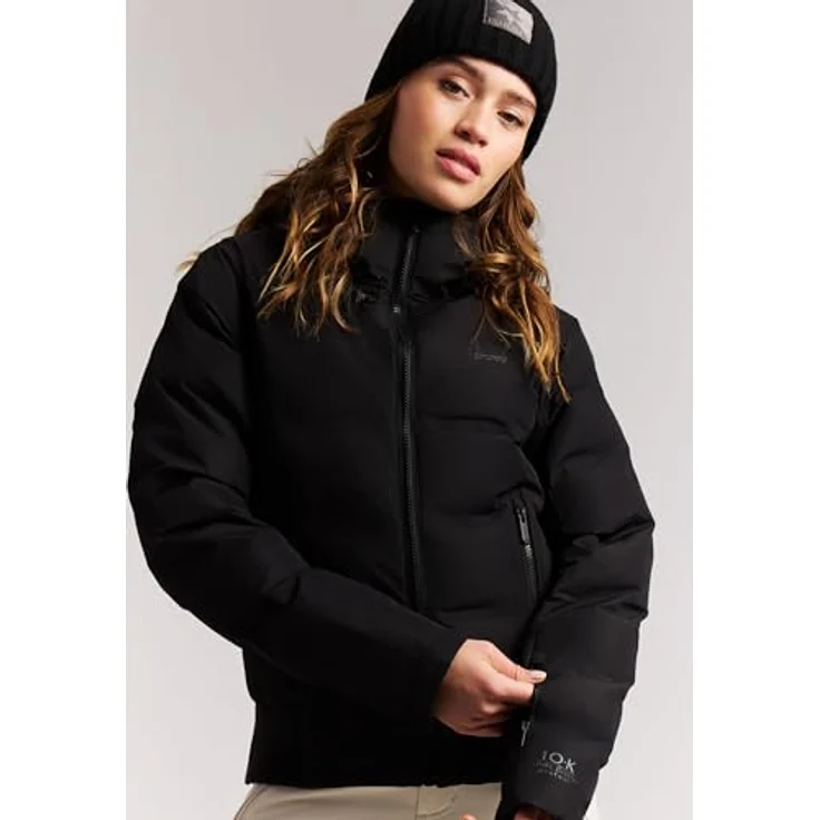 Protest PRTALYSUMI Damen Skijacke, gesteppte Jacke mit 10.000 mm Wassersäule, PFC-frei, True Black, Größe XS – Bild 2