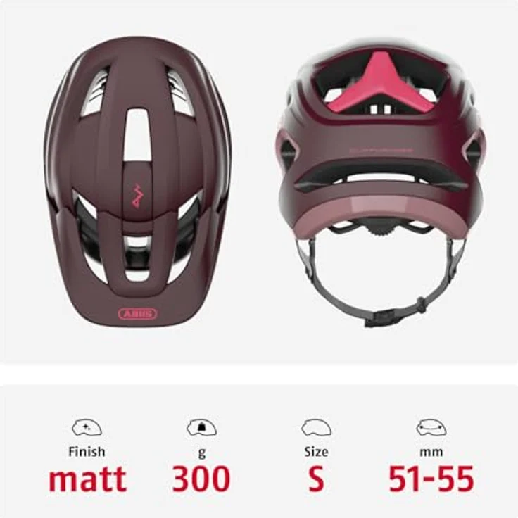 Abus CliffHanger, Velohelm (51 - 55 cm) für MTB, leichte Konstruktion, optimale Belüftung, verstellbarer Gurtbandverteiler – Bild 3