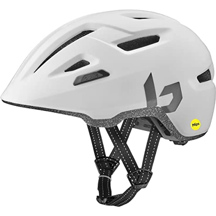 Bolle Stance Pure White Matte S, Fahrradhelm mit Click-to-Fit-System, reflektierenden Aufklebern und Insektenschutznetz, weiß – Bild 1