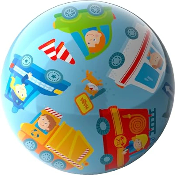 Haba Spielball Kleinkindwelt Ball Fahrzeuge, 23 cm Ø, ideal für In- und Outdooraktivitäten, ab 2 Jahren – Bild 1