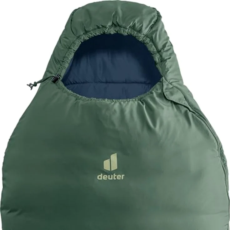 deuter Orbit 0C/32F, Kunstfaserschlafsack für Körpergrößen bis 185 cm, mit koppelbarem 2-Wege-Reißverschluss und wetterfestem Shell-Außenmaterial – Bild 3