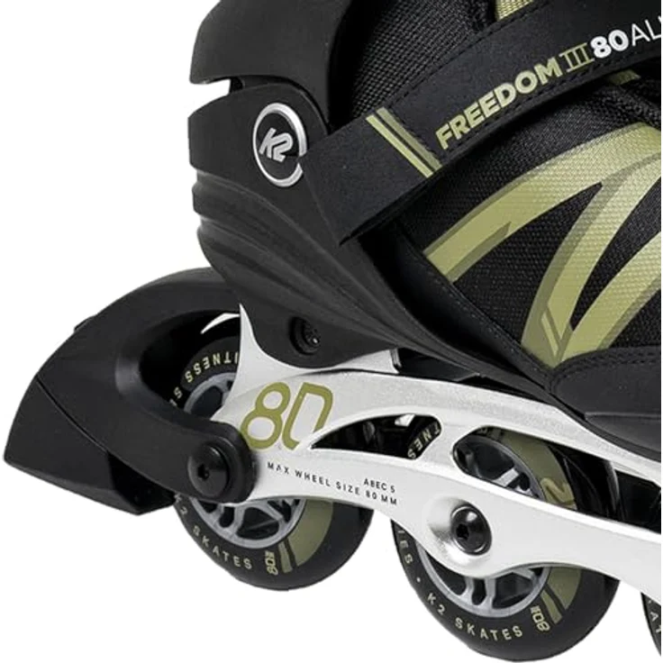 K2 Inlineskates K2 Freedom III 80 ALU Herren Inline Skates Inliner 30H0601, Original K2 Softboot, 80mm Rollen, ABEC 5 Lager, blau – Bild 4