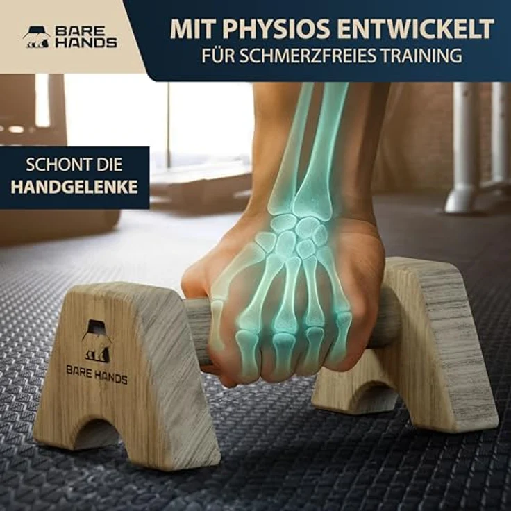 Bare Hands Liegestützgriffe, gelenksschonende & rutschfeste Liegestützgriffe, 2er Set – Bild 7