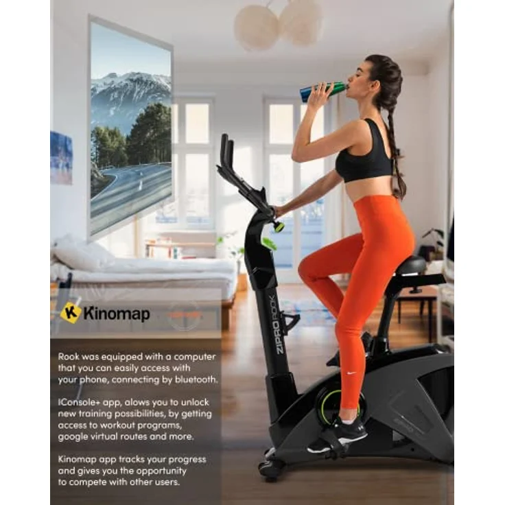 Zipro Heimtrainer Fahrrad Rook, Ergometer Fitnessbikes, Magnetisches Fahrradtrainer, Ergometer Fahrrad bis 150kg, Indoor Bike, Trainingsfahrrad für zuhause, Fahrradergometer Kabelgebunden – Bild 4