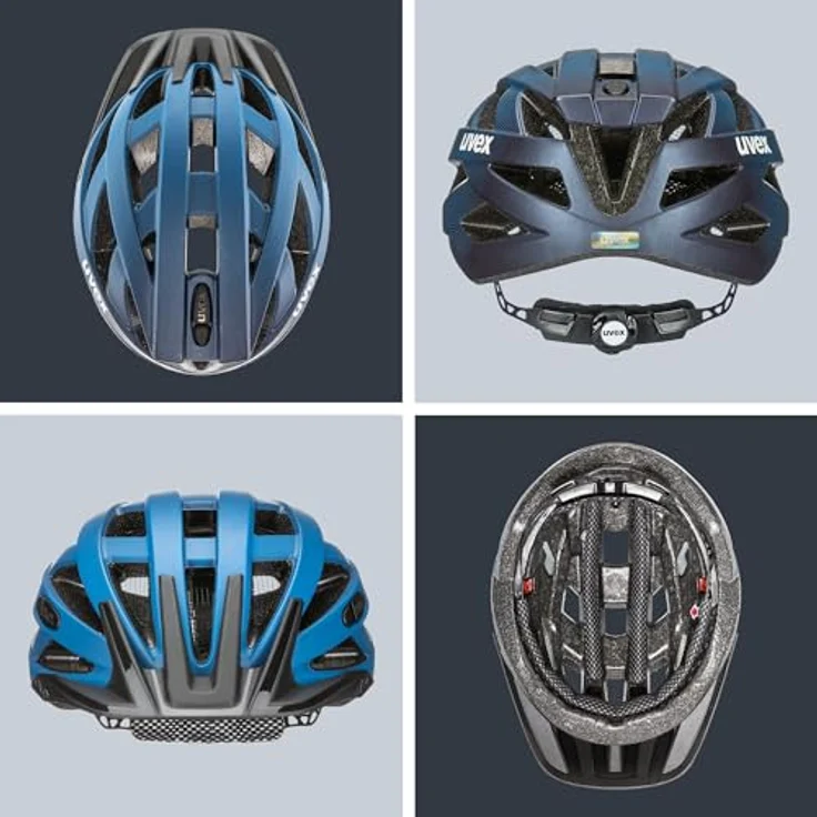 Uvex Sports i-vo cc, Velohelm für 56 - 60 cm, Deep Space matt, mit integrierter Sonnenblende und 24 Belüftungsöffnungen – Bild 4