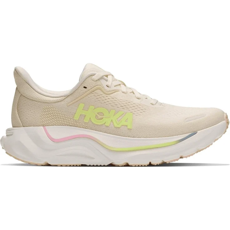 HOKA One One Arahi Laufschuhe, Größe 39, hochdämpfend, Vintage Yellow / Alabaster, sportlich, atmungsaktiv