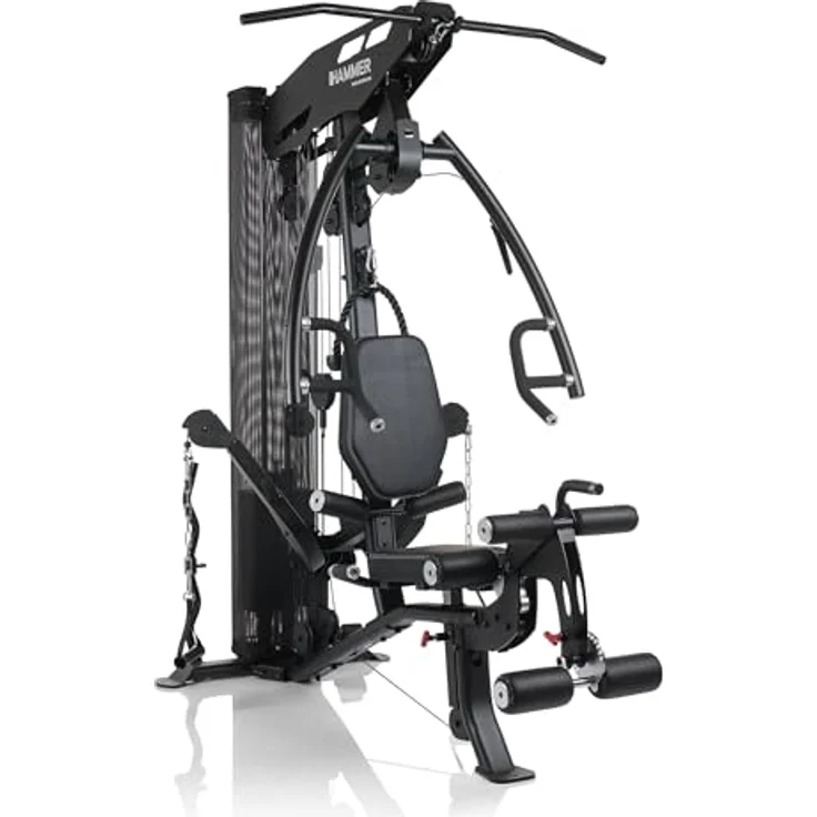 HAMMER Kraftstation Autark 5.0, All-in-One Fitnessstation mit 190° schwenkbaren Multifunktionsarmen, Push- & Pull-Station, Latzug-Modul, Bauch- & Trizepsmodul, Beincurler/-strecker für Home Gym – Bild 1