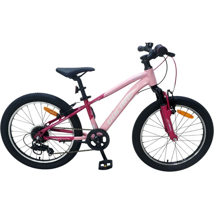 Volare Boost Kinderfahrrad 24 Zoll Pink, mit 21 Gängen, Handbremsen und Shimano Schaltung, sportliches Design, Reflektoren