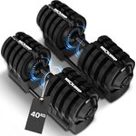 NEOLYMP 3 in 1 Hanteln Set 40kg – Verstellbare Kurzhanteln, Langhantel & Kettlebell mit Gewichten 2-40kg – Platzsparendes Hantelset für Ganzkörper-Workout