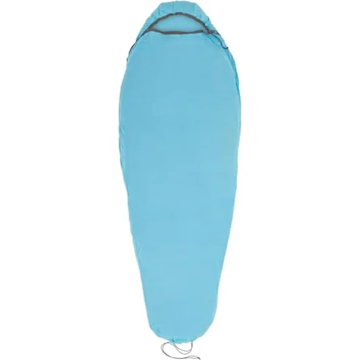 Sea To Summit Inlett Breeze Liner Mumie, Schlafsack (216 cm) aus Coolmax EcoMade mit HeiQ-Fresh-Technologie, grau